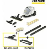 Karcher Yüzey Dezenfekte Eden Buharlı Temizlik Makinesi 2000 Watt Güç Kesintisiz Su Dolumu Sağlayan Çok Amaçlı Buharlı Paspas Sc 4 Easyfix Seti - Beyaz