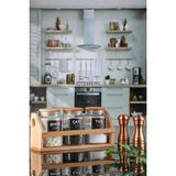 Karçiçeği Home 3'lü 800ML Çay Kahve Şeker Kavanozu Bambu Kapaklı, Standlı ve Etiketli