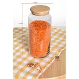 Karçiçeği Home Jumbo Boy Kavanoz 1400ml Tekli Bambu Kapaklı