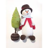 Kardan Adam ve Yılbaşı Ağacı Amigurumi Organik Oyuncak