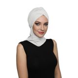 KARDELEN ATKILI KREM HAZIR TÜRBAN TESETTÜR BONE