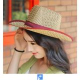 Kardelen Butik Denizli Kadınlar ve Erkekler Için Hasır Şapka ( 56-59 cm ) - 56 - 59 cm - Bordo