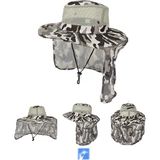 Kardelen Butik Denizli Rüzgar Geçirmez Kamuflaj Dağcı Şapka 56-58 cm - Gri - 56 - 58 cm