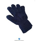 Kardelen Butik Denizli Tam Parmak Çocuk Orlon Eldiven ( 5-8 Yaş ) - 5 - 8 Yaş - Lacivert