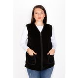 Kardelen Butik Ümraniye Kadın Siyah Polar Yelek