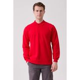 Kardelen İş Elbiseleri Galanthus Polo Sweat Erkek Uzun Kollu Pamuklu Sweatshirt İş ve Günlük Kullanım İçin - Kırmızı