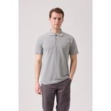 Kardelen İş Elbiseleri Herba Polo Yaka T-Shirt - Pamuklu, Nefes Alabilir, Klasik ve Rahat Kesim - Gri Melanj - XS