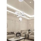 Kardelen Krom Modern Tasarım Sarkıt Led Avize 3 Renk Işık Kristal Görünüm Oturma Odası Yemek Odası Salon Yatak Odası