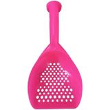 Kardelen Pet Jumbo Kedi Kumu Küreği 04804 | 30 cm Güçlendirilmiş Sert Plastik Elek (6 Renk) - Pembe