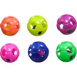 Kardelen Pet Kedi Topu Futbol 4 cm Çap 6 Adet - Çok Renkli