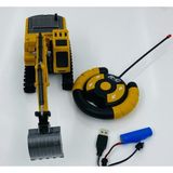 Kardelen Uzaktan Kumandalı Excavator Iş Makinası Pilli Oyuncak Dozer Şarjlı - Sarı