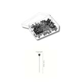 Kardelux 100 Adet İri Başlı Siyah Toplu İğne, Türban Eşarp Başörtüsü Şal Düğün Nikah Nişan Kına Sünnet Takı
