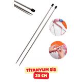 Kardelux Çelik Titanyum Örgü Şişi 35 Cm