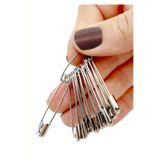 Kardelux Çengelli İğne 12'li Gümüş Renk No:3 (4.5cm Uzunluk)-Çatal İğne-Kancalı İğne-Firkete