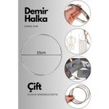 Kardelux Demir Halka - Çanta Sapı- Çanta Kulpu- Çift 15 cm