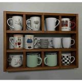 Kardemir Ahşap Bardaklık Kupa Rafı Doğal Ahşap 54 x 41 cm Modern Tasarım ile Geniş Depolama