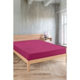 Karden Flower Premium Jersey Fuşya Fitted %100 Pamuk Penye 120x200+30cm Tek Kişilik Lastikli Çarşaf
