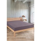 Karden Flower Premium Jersey Lila Fitted %100 Pamuk Penye 120x200+30cm Tek Kişilik Lastikli Çarşaf
