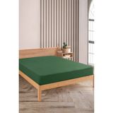 Karden Flower Premium Jersey Zümrüt Fitted %100 Pamuk Penye 180x200+30cm Çift Kişilik Lastikli Çarşaf - Zümrüt Yeşili