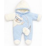 Kardeşler Bebe Welsoft Pelüş Astronot Bebek Tulum - Mavi - 0 - 3 Ay
