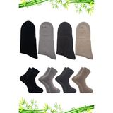Kardeşler Çorap Erkek Bambu Kışlık Kalın Yarım Konç Çorap Çok Renkli Dikişsiz 4'lü Paket - 43 - 46