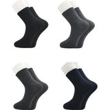 Kardeşler Çorap Erkek Lambswool Yün Kışlık Çok Renkli Yarım Konç Çorap 4'lü Paket