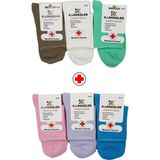 Kardeşler Çorap Kadın Çok Renkli Yarım Konç Şeker Çorabı Pamuklu Sıkmayan Çorap 6'lı Paket - 36 - 40
