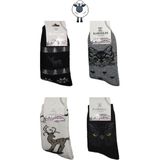 Kardeşler Çorap Kadın Lambswool Yün Kışlık Kalın Soket Çorap 4'Lü Paket - 36 - 40 - Renkli