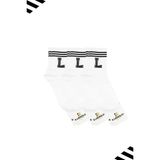 Kardeşler Çorap Unisex L Harfi Desenli Tenis Çorap (Harfli Çorap) 3'lü Paket - 36 - 42 - Beyaz