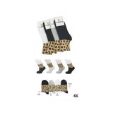 Kardeşler Çorap Unisex Leopar Desenli Pamuklu Tenis Çorap 4'lü Paket - 36 - 42 - Çok Renkli