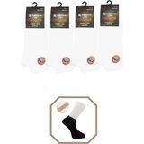 Kardeşler Çorap Unisex Pamuklu Dikişsiz Beyaz Patik 4'lü Paket - 43 - 46