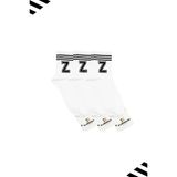 Kardeşler Çorap Unisex Z Harfi Desenli Tenis Çorap (Harfli Çorap) 3'lü Paket - 36 - 40 - Beyaz