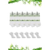 Kardeşler Dikişsiz Beyaz Kadın Patik Çorap 6'lı Paket Yumuşak ve İnce Bambu Malzeme Özellikleri - 36 - 40
