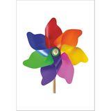 Kardeşler Oyuncak Rüzgar Gülü Çap: 30CM - 30 cm - Renkli