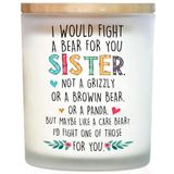 Kardeşten Kız Kardeş için Komik Kardeş Mum Hediyeleri 7 Oz Lavanta Kokulu Mumlar Doğum Günü Christms Adım Kardeş Bonus Kardeş Soya Eko-frinedly Uzun Ömürlü Mum Hukukta Mevcut