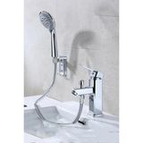 Kare Ağır Gövde Duş Set Banyo Lavabo Bataryası Duş Çıkışlı Aç Kapa Kollu Lavabo Musluk Seti Abdest