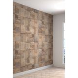 Kare Ahşap Desenli Isı Ve Ses Yalıtımlı Sağlıklı Tekstil Duvar Kağıdı, 300 x 270
