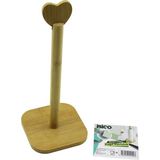 Kare ALTLIK=12X12CM Ahşap Bambu Kağıt Havluluk Kalp Başlı Sap=28.5cm (3)
