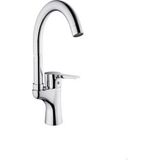 Kare Armoni Mix Kısa Kuğu Lavabo Bataryası (Kare) - Gri