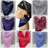 Kare Bandana Fular %100 Pamuk siyah