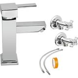 Kare Banyo Lavabo Batarya Seti Flex 2 li Taharet Teflon Bant E0728