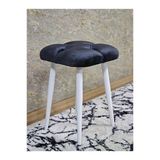 Kare Beyaz Boyalı Konik Ayaklı Tabure - Oturak - Bar Taburesi - Ayaklı Tabure Füme Renk 33 X 48 Boyut/Ebat
