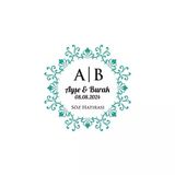 Kare Çerçeveli İç Yuvarlak Mühür Kına Nişan Düğün 3X3 Cm Özel Etiket / 50 Adet Sticker