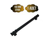 Kare Çizgili Siyah Metal Dolap Kulpu Mobilya Ve Mutfak Dolap Kulpu(Siyah)(160Mm) Siyah 160Mm 160Mm - 1 Adet