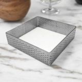 Kare Delikli Tart Kalıbı 6x6 Cm H:2,5 Cm