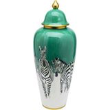 Kare Design Deco Jar Zebra Seramik Vazo - Yeşil - Standart