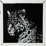 Kare Design Leopar Aynalı Resim Çerçevesi - Standart