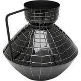 Kare Design Siyah Saplı Metal Vazo - Standart