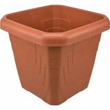 Kare Dış Mekan Saksısı 43X43X40 cm / Büyük Boy Plastik Bahçe Saksısı / Balkon, Teras, Bahç - Çok Renkli
