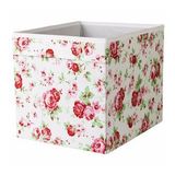 Kare Ev Düzeni Kutu Düzenleyici Kutu Ikea Düzenleme Saklama Kutusu Çiçek Desenli 33x38x33 Cm